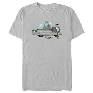 Men's Rick And Morty Cool Captain and His Spaceship T-Shirt - 1 of 4