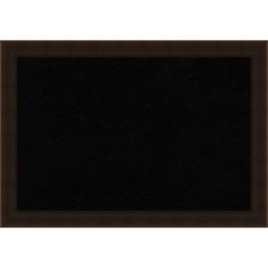Amanti Art Black Cork Board Wood Framed Espresso Brown Bulletin Board 20 in. x 14 in. - 1 of 4
