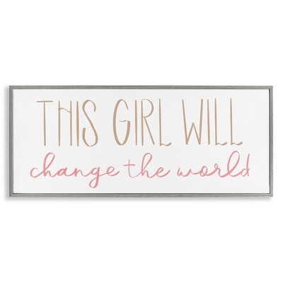Stupell Industries Girl Power Motivational Phrase, 30" x 13"