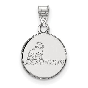 Black Bow Jewelry 14k White Gold Samford Bulldogs NCAA Small Pendant - 1 of 3