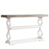 HDZNVF 55in French Country Console Table - Farmhouse Sofa Table with 3 Storage Shelves, Grey & White Entryway Table - 4 of 4