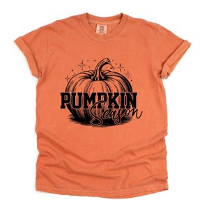 Simply Sage Market Pumpkin Season Sparkles Distressed Garment Dyed Tee - 1 of 4