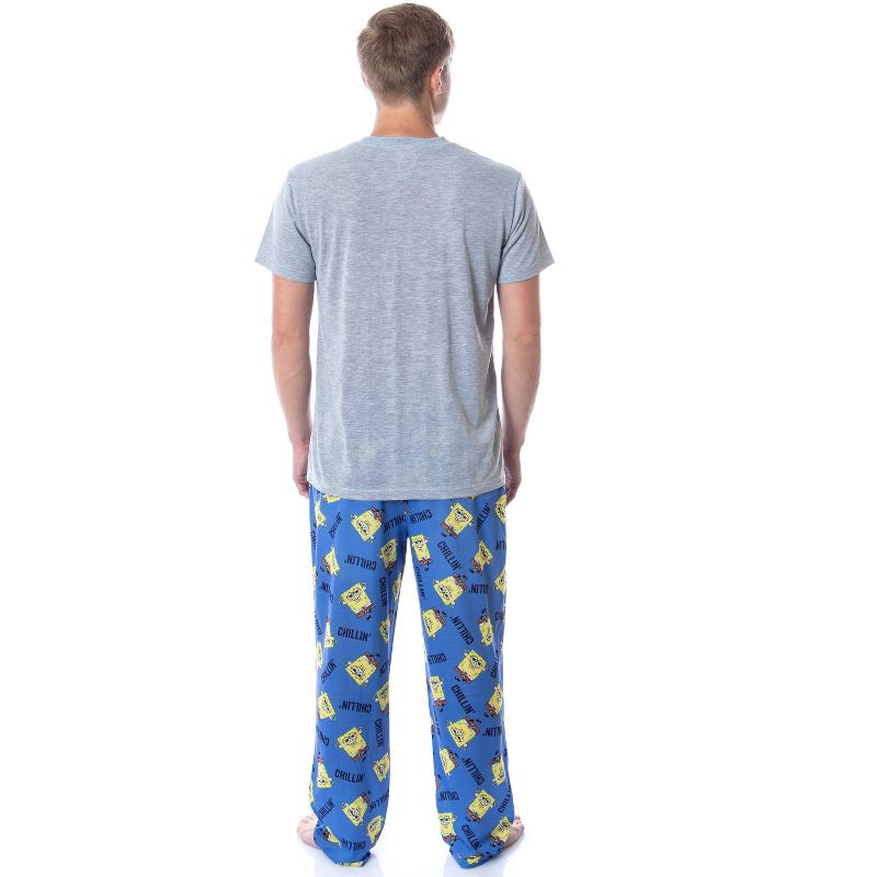 Nickelodeon SpongeBob SquarePants Mens' Chillin' Sleep Pajama Set Multicolored, 4 of 5