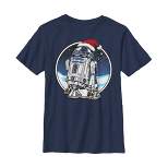 Boy's Star Wars Christmas R2-D2 Santa Hat T-Shirt