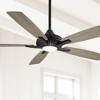 52" Minka Aire Modern Indoor Ceiling Fan with LED Light Remote Control Coal Seashore Gray for Living Room Kitchen Bedroom Family - 2 of 4