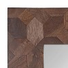 29" x 29" Okeefe Framed Decorative Wall Mirror Natural - Kate & Laurel All Things Decor: Modern Square Wood Frame, No Assembly Required - 3 of 4