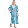 Collections Etc Vibrant Multi-Colored Striped Woven Caftan - 3 of 4