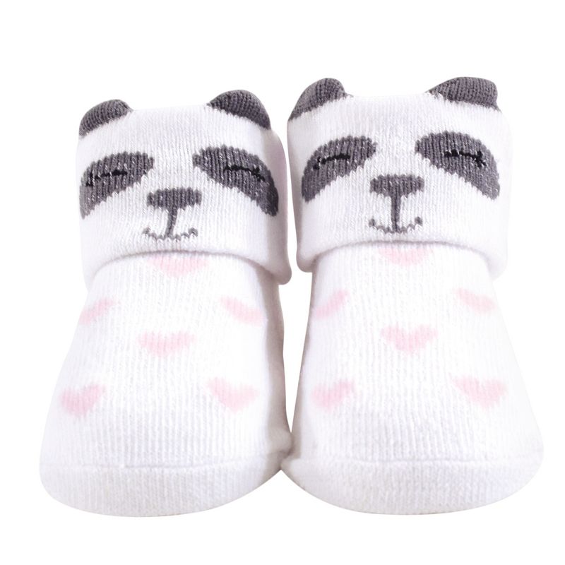 Hudson Baby Infant Girl Headband and Socks Giftset 6pc, Panda, One Size, 6 of 9
