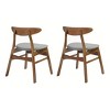WestinTrends Mid Century Modern Solid Wood Upholstered Dining Side Chair (Set of 2) - 4 of 4