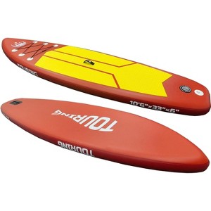 Acekool 11'×33" Inflatable Stand Up Paddle Board for Adults, Stable SUP with Accessories, Backpack, Pump, Adjustable Paddle, Fin - 1 of 4