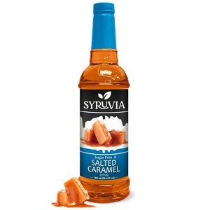 Syruvia Sugar Free Salted Caramel Syrup - 25.4 fl oz. Premium Flavoring Syrup For Coffee - 1 of 4