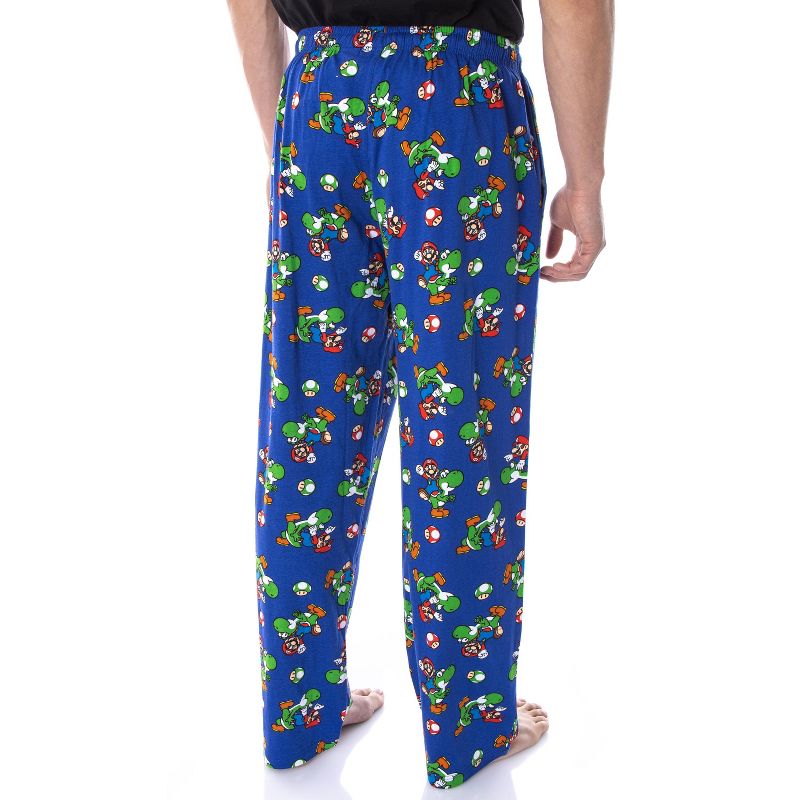 Nintendo Men's Mario and Yoshi Power Up Soft Touch Cotton Pajama Pants, 4 of 5