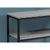 Monarch Specialties Accent Table Console Entryway Narrow Sofa Living Room Bedroom Grey Laminate Black Metal Contemporary Modern - 2 of 4