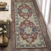 Washable Living Room Rug Vintage Rug Traditional Floral Distressed Accent Carpet Low Pile Non-Slip Floor Mat - 2 of 4