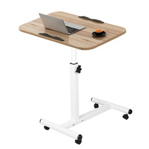 NewHome Rolling Laptop Table Portable Computer Desk Movable Table with Adjustable Height Tilting Angle - 1 of 4