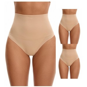 INSPIRE CHIC 3 Packs Women's Shapewear Tummy Control High Waist Shaping Panties Body Shaper Underwear - 1 of 4