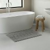 Knightsbridge Stylish And Comfortable All Season Traditional New Tile Design Cotton Bath Rug 21" X 34" Silver - 2 of 4