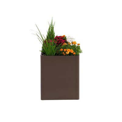 Umber Brown Extra Tall Modern Metal Raised Garden Bed 27" x 53"