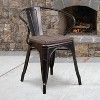 Emma and Oliver Metal Chair with Wood Seat and Arms - 2 of 4
