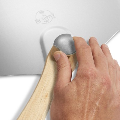 12 x 14 Inch Aluminum Pizza Peel with Foldable Oak Handle