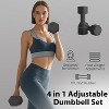 Adjustable Dumbbell Set of 2, for Women with Non-Slip Comfort Handle, Free Weights for Home Gym Exercise - 2 of 4