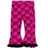 RuffleButts Toddler Girls UPF50+ Active Flared Ruffle Hem Pants - 2 of 2