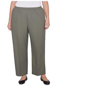 Alfred Dunner Womens Solid Casual Trouser Pants - 1 of 1