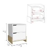 NicBex 2-Drawers Nightstand with Handle Free Design,Bedside Table with Storage Space,Modern Side Table for Bedroom - 3 of 4