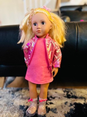 Our Generation Love To Shine Pink Bomber Jacket Outfit For 18 Dolls :  Target