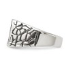 Chisel Stainless Steel Antiqued and Polished Yellow IP-plated with Cubic Zirconia Cross Signet Ring - 3 of 4