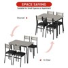 Dining Table for 4,Small Table & Chairs Set of 4,Square Dinette Set with 4 Chairs,5 Piece Kitchen & Dining Room Sets for Small Space,Apartment - 3 of 4