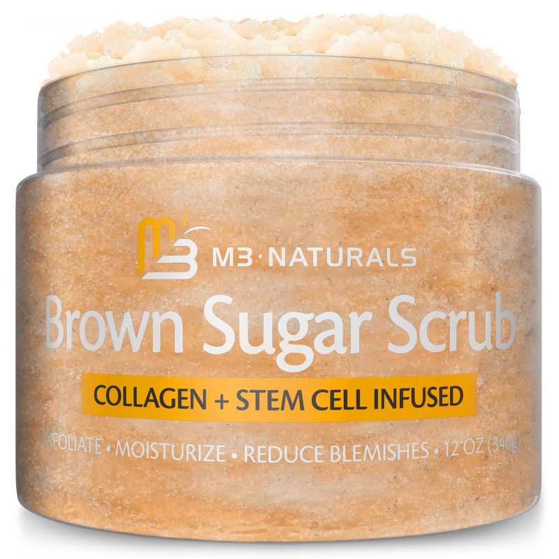 Brown Sugar Body Scrub, Exfoliating Body Scrub, M3 Naturals, 12oz, 1 of 5