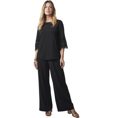 Jessica London Women's Plus Size Lace Applique Top