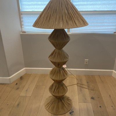 Faux Raffia Floor Lamp Brown (includes Led Light Bulb) - Opalhouse ...