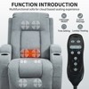 CLIHOME Up to 350 LBS Power Lift Recliner Chair, Heavy Duty Motion Mechanism with 8-Point Vibration Massage and Lumbar Heating - 3 of 4