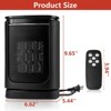 SUGIFT 1500W Electric Heater Space Heater 70°Oscillation  1-12h Timer with Remote, Thermostat Portable Heater for Office Home Black - 3 of 4
