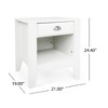 Lyngins Contemporary Faux Wood Nightstand, Side Table with Drawer & Open Cubby, End Table for Living Room, Small Table with Smooth Finish - 4 of 4