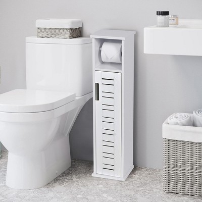 Evideco French Home Goods Toilet Paper Holder Stand Cabinet – Free-Standing, Space-Saving Storage