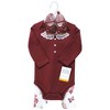 Hudson Baby Infant Girl Cotton Bodysuit, Pant and Shoe Set, Sweet Roses - 2 of 4