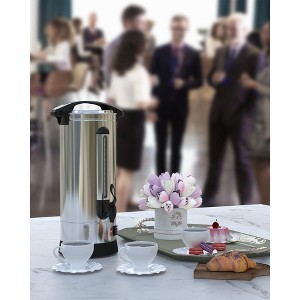 60 Cups Coffee Urn,10 L/2.6 gal Double Wall Commerical Coffee Maker for Gathering,Large Capacity Coffee Dispenser,Stainless Steel Hot Water Urn - 1 of 4