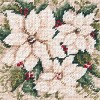 C&F Home 14" x 14" White Poinsettia Needlepoint Pillow - 3 of 4