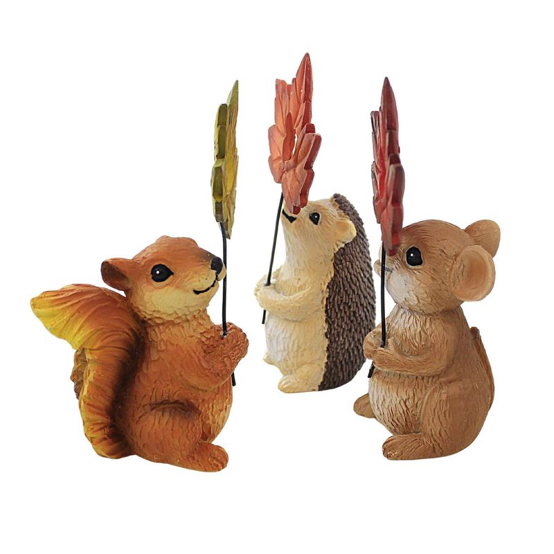 Ganz 4.5 Inch Friends Of Nature Mouse Squirrel Hedgehog Leaves Animal Figurines, 2 of 4