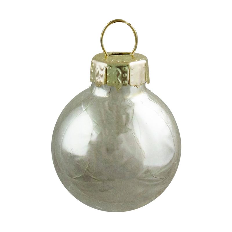 Northlight 24ct Shiny and Matte Champagne Gold Glass Ball Christmas Ornaments 1" (25mm), 3 of 5