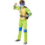 Kids' Teenage Mutant Ninja Turtles Mutant Mayhem Leonardo Halloween Costume Jumpsuit with Light Up Belt