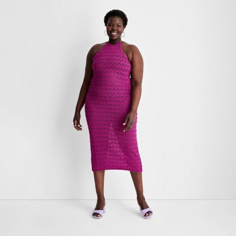 future collective pink dress Women's Strappy Mini Ruffle Hem Dress