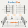 TUYOHW 8/16-panel Portable Metal Pet Playpen for Small Puppy/Medium/Large Dogs Animal Pet,Dog Exercise Pen with Door for Outdoor,Garden,Yard - 3 of 4