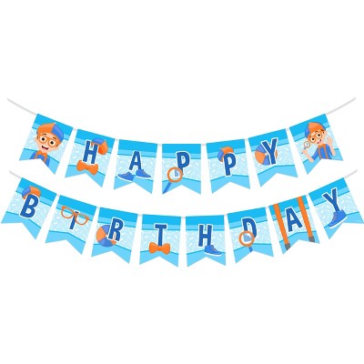 Treasures Gifted Blippi Birthday Banner - Blippi Party Supplies