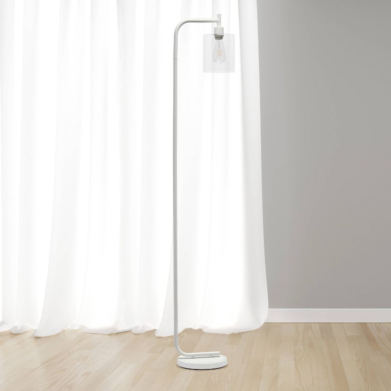 Modern Iron Lantern Floor Lamp with Glass Shade - Simple Designs, 4 of 11