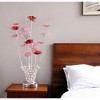 HomeRoots 21" Silver and Clear Metal and Faux Crystal Red Roses Bedside Lamp - 2 of 4