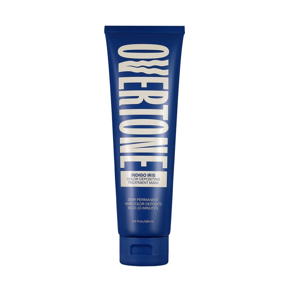 Photos - Hair Dye oVertone Hair Care Semi-Permanent Color Depositing Mask Cream - Indigo Iris - 4.5oz